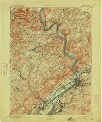 Pittston 1893 topographic map thumbnail