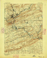 Pottsville 1891 topographic map thumbnail