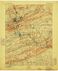 Pottsville 1891 topographic map thumbnail