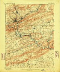 Pottsville 1891 topographic map thumbnail