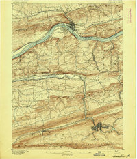Shamokin 1892 topographic map thumbnail