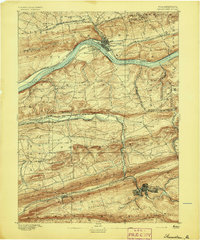 Shamokin 1893 topographic map thumbnail