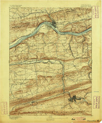 Shamokin 1893 topographic map thumbnail