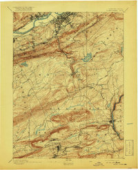 Wilkes-Barre 1894 topographic map thumbnail