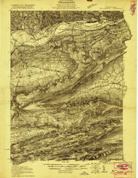 Williamsport 1921 topographic map thumbnail