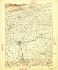Lebanon 1893 topographic map thumbnail