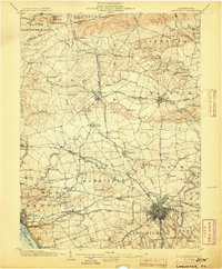 Lancaster 1904 topographic map thumbnail