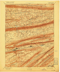 Lykens 1893 topographic map thumbnail