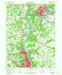 Beaver Falls 1957 topographic map thumbnail