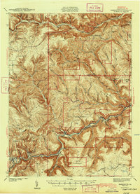 Benezette 1943 topographic map thumbnail