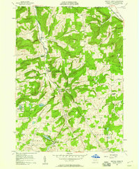Bentley Creek 1957 topographic map thumbnail