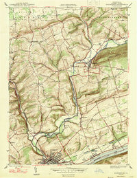 Bloomsburg 1947 topographic map thumbnail