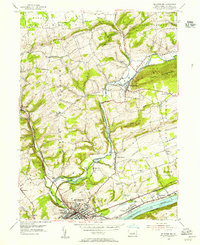 Bloomsburg 1953 topographic map thumbnail