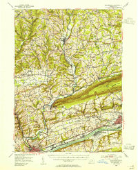 Bloomsburg 1954 topographic map thumbnail