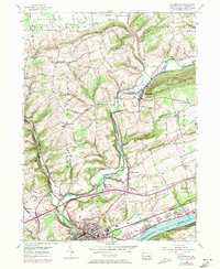 Bloomsburg 1953 topographic map thumbnail