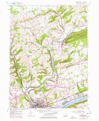 Bloomsburg 1953 topographic map thumbnail