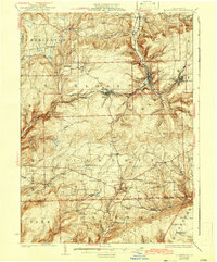 Blossburg 1927 topographic map thumbnail
