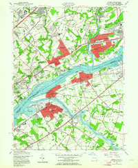 Beverly 1955 topographic map thumbnail