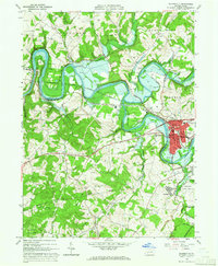 Blairsville 1964 topographic map thumbnail