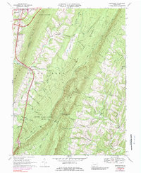 Breezewood 1967 topographic map thumbnail