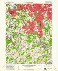 Bridgeville 1960 topographic map thumbnail
