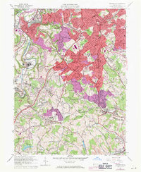 Bridgeville 1960 topographic map thumbnail
