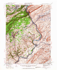 Delaware Water Gap 1936 topographic map thumbnail