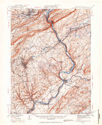 Delaware Water Gap 1936 topographic map thumbnail