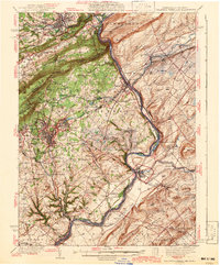 Delaware Water Gap topographic map thumbnail