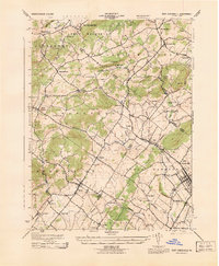 East Greenville 1943 topographic map thumbnail