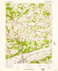 Downingtown 1956 topographic map preview