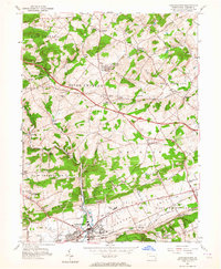 Downingtown 1956 topographic map preview