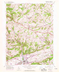 Downingtown 1956 topographic map thumbnail