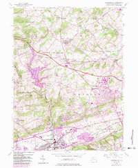 Downingtown 1956 topographic map thumbnail