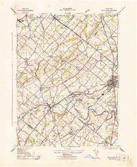 Doylestown 1943 topographic map thumbnail