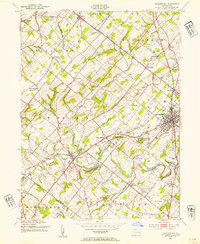 Doylestown 1953 topographic map thumbnail