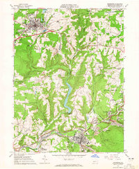 Ebensburg 1963 topographic map thumbnail