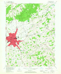 Hanover 1954 topographic map thumbnail