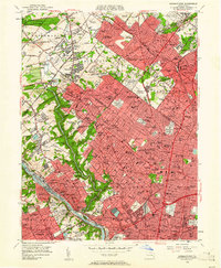 Germantown 1952 topographic map thumbnail