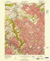 Germantown 1952 topographic map thumbnail