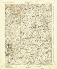 Gettysburg 1908 topographic map thumbnail