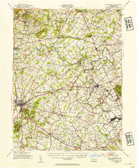 Gettysburg 1951 topographic map thumbnail