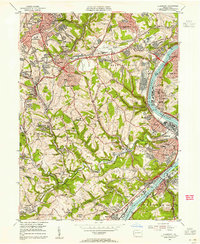 Glassport 1953 topographic map thumbnail