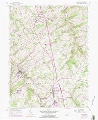 Glen Rock 1954 topographic map thumbnail