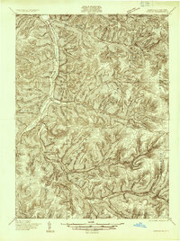 Kinzua 1936 topographic map thumbnail