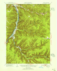 Kinzua 1949 topographic map thumbnail
