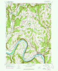 Laceyville 1945 topographic map thumbnail