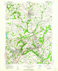 Langhorne 1953 topographic map thumbnail