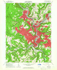 Johnstown 1964 topographic map thumbnail