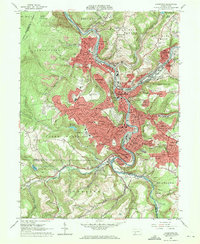 Johnstown 1964 topographic map thumbnail